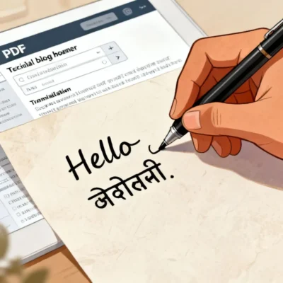 translate english to marathi pdf illustration