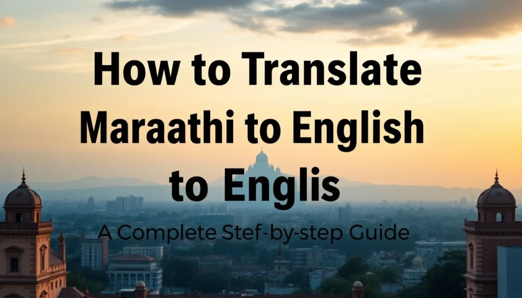 how to translate marathi to english — How to Translate Marathi to English: A Complete Step-by-Step Guide
