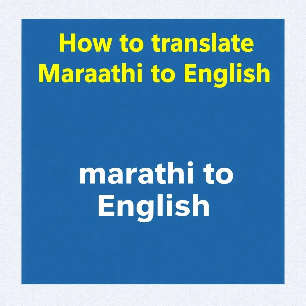 how to translate marathi to english illustration
