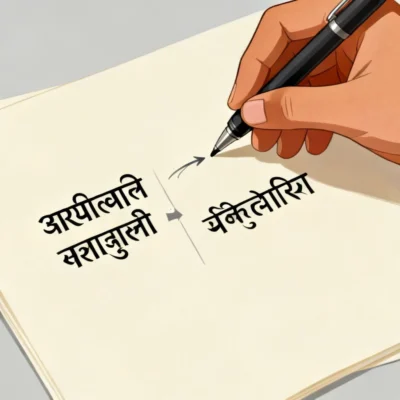 marathi to hindi illustration