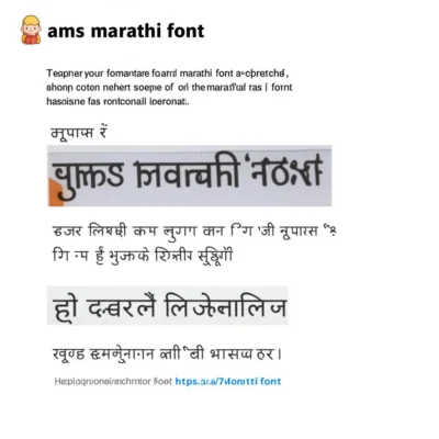 ams marathi font illustration
