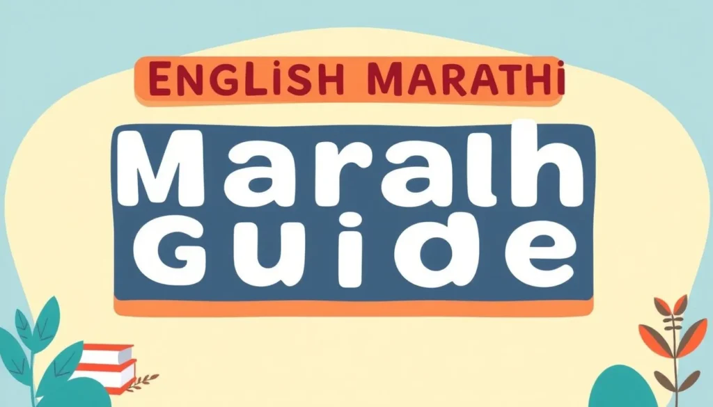 English Marathi — English Marathi Translation Guide: Speak and Write With Confidence