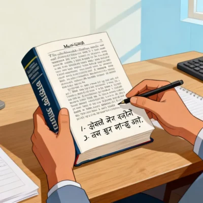 english to marathi translation 10000 words illustration