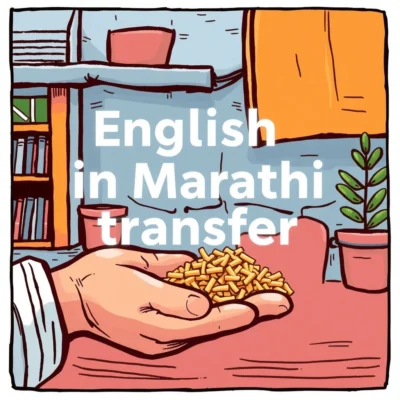 english in marathi transfer illustration