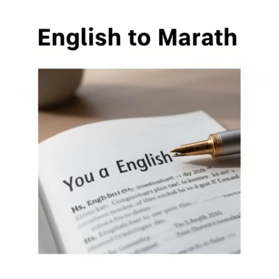 English to Marathi photo illustration