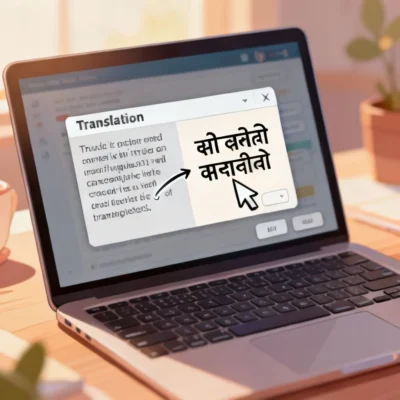 english to marathi transfer illustration