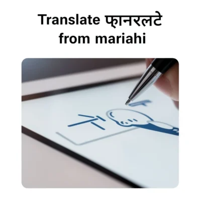 translate ट्रान्सलटे from marathi illustration