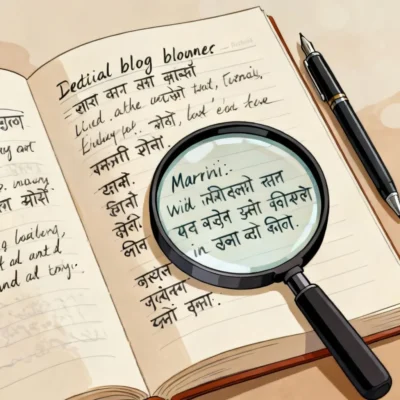 english in marathi sentence illustration