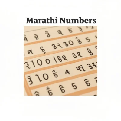 marathi numbers illustration