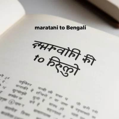 marathi to Bengali illustration
