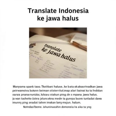 translate indonesia ke jawa halus illustration