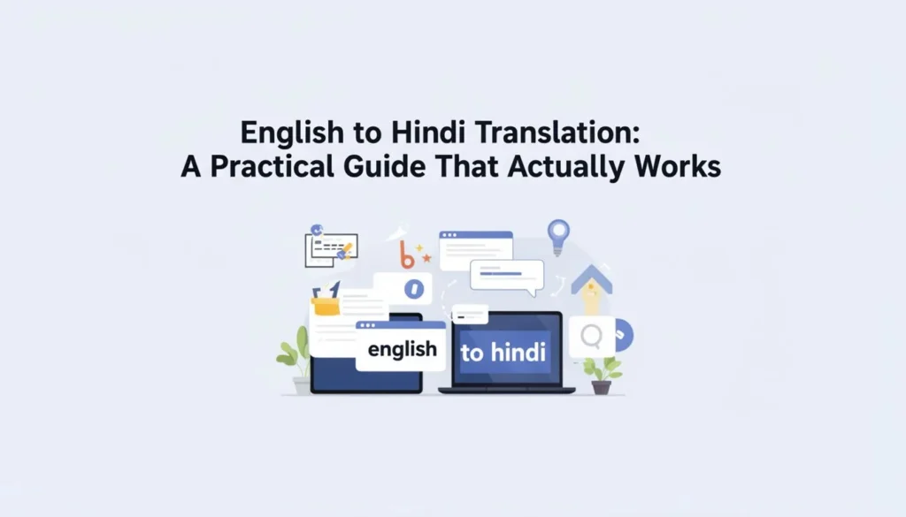 english to hindi — English to Hindi Translation: A Practical Guide That Actually Works
