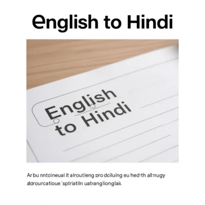 english to hindi illustration