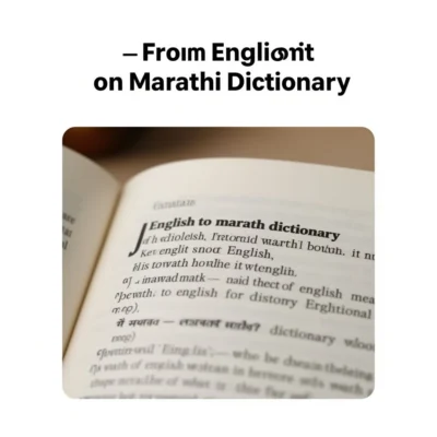english to marathi dictionary illustration