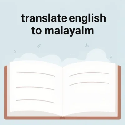 translate english to malayalam illustration