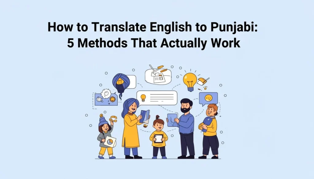 translate english to punjabi — How to Translate English to Punjabi: 5 Methods That Actually Work