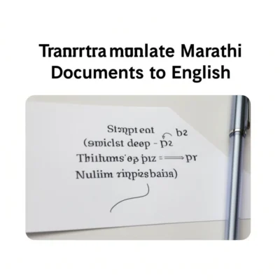 translate marathi document to english illustration