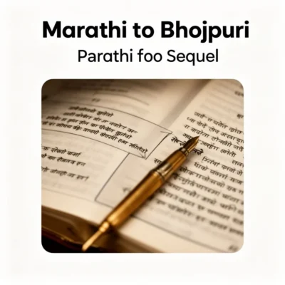 Marathi to Bhojpuri illustration