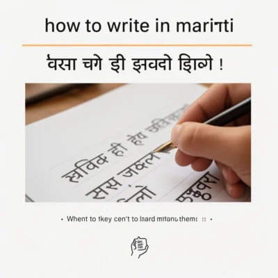 how to write in marathi illustration