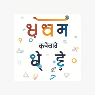 marathi alphabets illustration