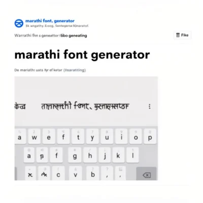 marathi font generator illustration