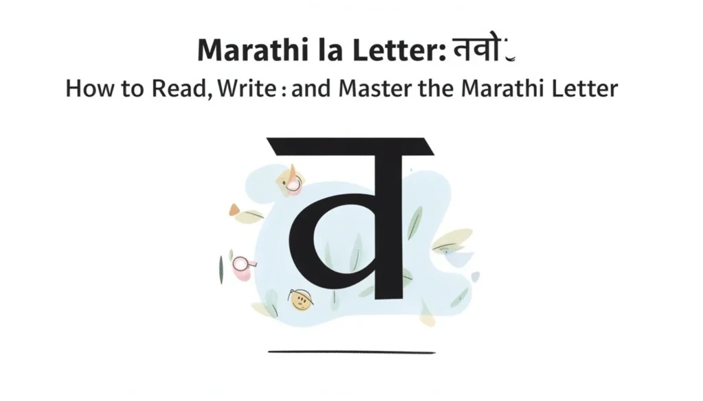marathi la letter — Marathi La Letter: How to Read, Write, and Master the Marathi Letter ल