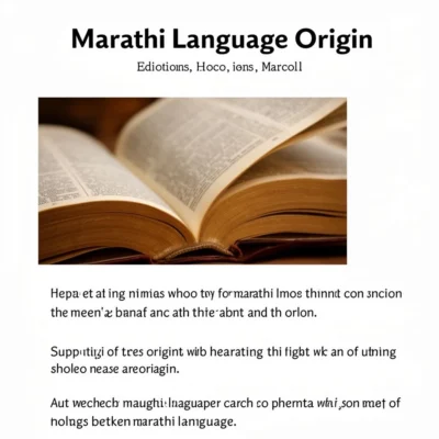 marathi language origin illustration