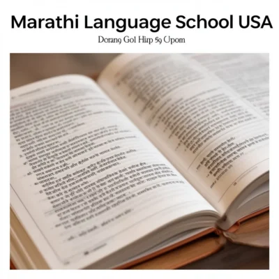Marathi language school USA illustration