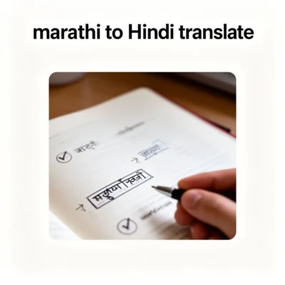 marathi to hindi translate illustration