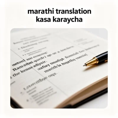 marathi translation kasa karaycha illustration