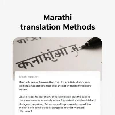 Marathi translation Methods illustration