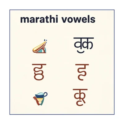 marathi vowels illustration