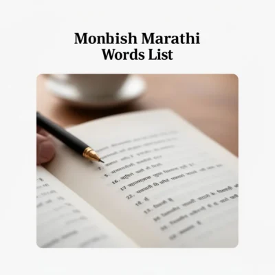 marathi words list illustration