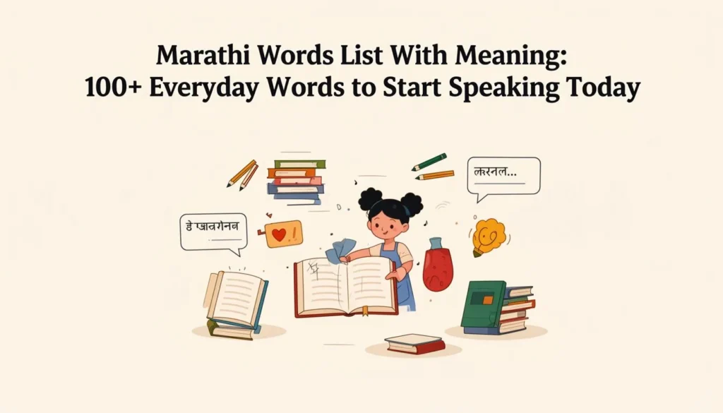 marathi words list with meaning — Marathi Words List With Meaning: 100+ Everyday Words to Start Speaking Today