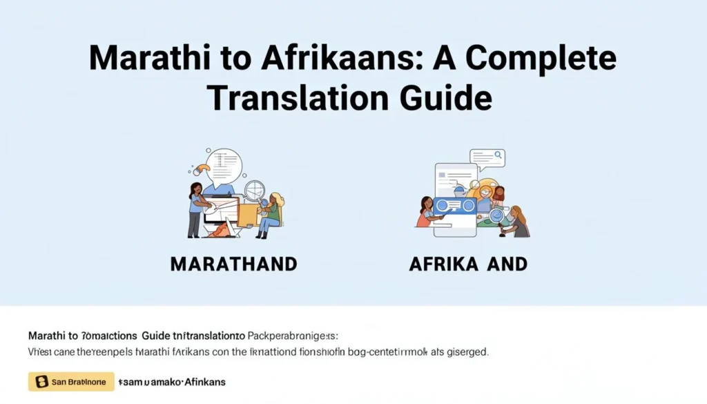 marathi to Afrikaans — Marathi to Afrikaans: A Complete Translation Guide