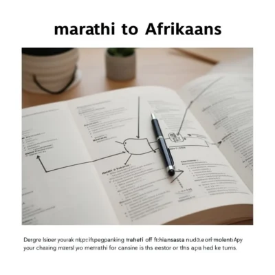 marathi to Afrikaans illustration