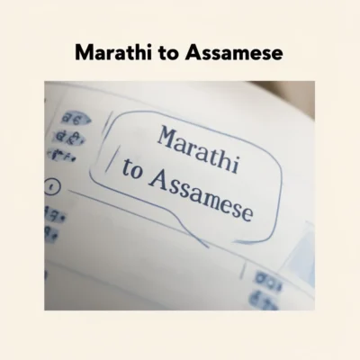 Marathi to Assamese illustration