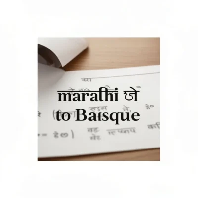 marathi to Basque illustration