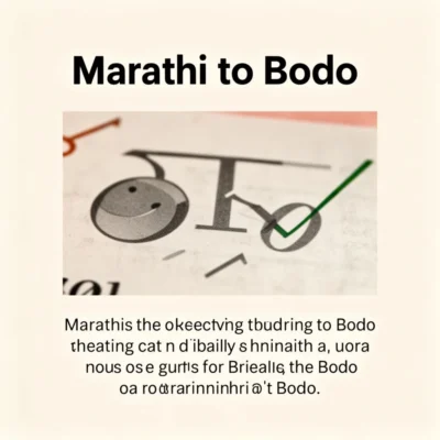 marathi to Bodo illustration