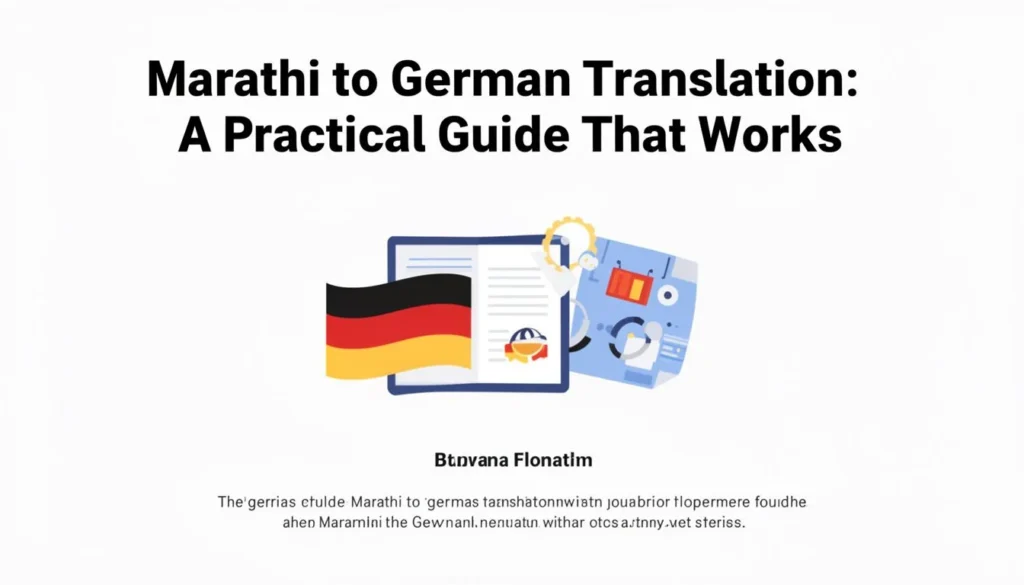 marathi to german translation — Marathi to German Translation: A Practical Guide That Works
