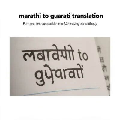 marathi to gujarati translation illustration