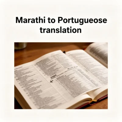 marathi to portuguese translation illustration