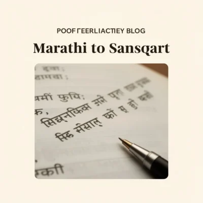 marathi to sanskrit illustration