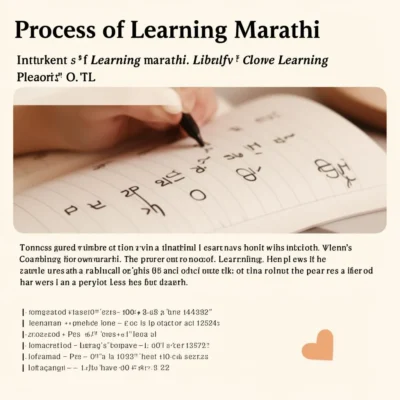 process of learning marathi illustration
